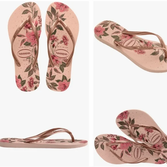 NWT Women's Havaianas Floral Flip Flops - Picture 5 of 9